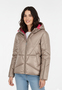 Steppjacke mit Kapuze und Rei�verschluss f�r k�hles Wetter