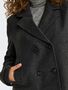 Elegante Doppelknopf Jacke mit Revers und Taillenl�nge