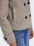 Elegante Doppelknopf Jacke mit Revers und Taillenl�nge