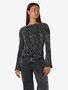 Glamour�ses Langarm-Top mit Schlag�rmeln und Glitzer