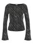 Glamour�ses Langarm-Top mit Schlag�rmeln und Glitzer