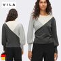 Pullover mit geometrischem Muster und Puff�rmeln