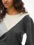 Pullover mit geometrischem Muster und Puff�rmeln