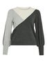 Pullover mit geometrischem Muster und Puff�rmeln