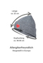Gemusterte Strickm�tze mit Rippb�ndchen dezenter Stickerei