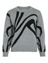 Moderner Pullover mit abstraktem grafischem Design