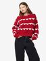 Pullover mit Herzmuster und Rundhalsausschnitt