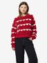 Pullover mit Herzmuster und Rundhalsausschnitt