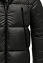 Winterjacke mit Kapuze gl�nzend Fleecekragen und Rei�verschlusstaschen