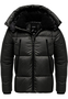 Winterjacke mit Kapuze gl�nzend Fleecekragen und Rei�verschlusstaschen