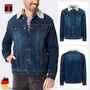 L�ssige Jeansjacke mit Knopfleiste und Teddykragen