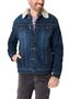 L�ssige Jeansjacke mit Knopfleiste und Teddykragen