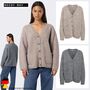 Gem�tlicher lang�rmeliger Knit Cardigan mit Kn�pfen