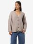 Gem�tlicher lang�rmeliger Knit Cardigan mit Kn�pfen