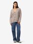 Gem�tlicher lang�rmeliger Knit Cardigan mit Kn�pfen