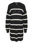 Gestreiftes Strickkleid mit Rundhalsausschnitt