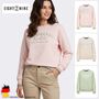 Langarmshirt Pastell mit Stickerei