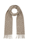 Schal mit Leopardenmuster Fransen weich und angenehm