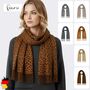 Schal mit Leopardenmuster Fransen weich und angenehm