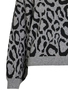 Leopardenmuster Strickpullover Rundhalsausschnitt