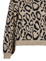 Leopardenmuster Strickpullover Rundhalsausschnitt