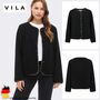 Stilvolle Jacke mit Knopfverschluss Teddy Rundhalsausschnitt