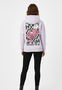 Trendiger Hoodie mit Blumenmotiv und lustigem Grafikdesign