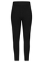 Gerippte Leggings Elastischer Bund Unifarben Alltag