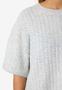 Gestricktes Oberteil mit Strukturmuster und Rundhals Kurzarm