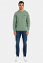 Lang�rmliges Sweatshirt Rundhalsausschnitt Unifarben