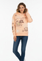 Hoodie Floralen Tropischen Mustern Good Vibes Rippb�ndchen