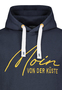 Hoodie K�stenmotiv Stickerei Kapuze Rippb�ndchen
