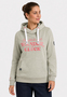 Sweat Hoodie Stickerei Schriftzug Kordelzug Kapuze 