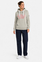 Sweat Hoodie Stickerei Schriftzug Kordelzug Kapuze 