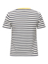 Gestreiftes T-Shirt mit Herzmotiv und Rundhalsausschnitt