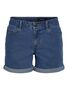 Mid Waist Jeansshorts Slim Fit Denim Rei�verschluss Umschlag