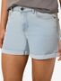Denimshorts Mid Waist Slim Fit Sommer Rei�verschluss