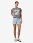 Denimshorts Mid Waist Slim Fit Sommer Rei�verschluss