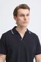 Kurzarm Poloshirt Einfarbig V-Ausschnitt Polokragen 