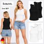 2er Pack Tanktops Rundhalsausschnitt �rmelloses Design