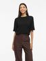 Knit Top Kurzarm Lockerschnitt Minimaldesign Casuallook