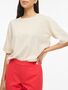 Knit Top Kurzarm Lockerschnitt Minimaldesign Casuallook