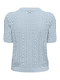Kurzarm Strickpullover H�kelmuster Rundhals Unifarben 