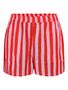 Gestreifte Shorts Elastischer Bund Oberschenkellang 