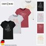 Bequemes T-Shirt Rundhalsausschnitt Kurzarm L�ssig