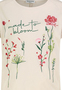 Kurzarm T-Shirt Rundhals Florale Stickerei Blumenmotiv