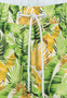 L�ssige Badeshorts Tropisches Blattmuster Kordelzug