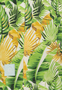 L�ssige Badeshorts Tropisches Blattmuster Kordelzug