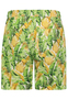 L�ssige Badeshorts Tropisches Blattmuster Kordelzug