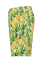L�ssige Badeshorts Tropisches Blattmuster Kordelzug